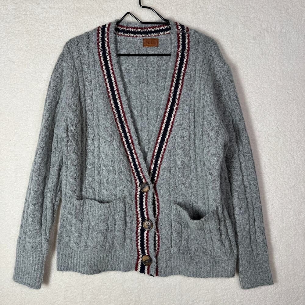 Pol Womens S Oversized Knit Cardigan Sweater Duster Varsity Chunky Grandpa‎